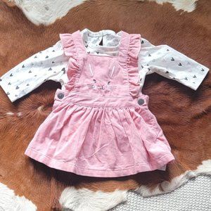 Little Me Corduroy Kitten Dress